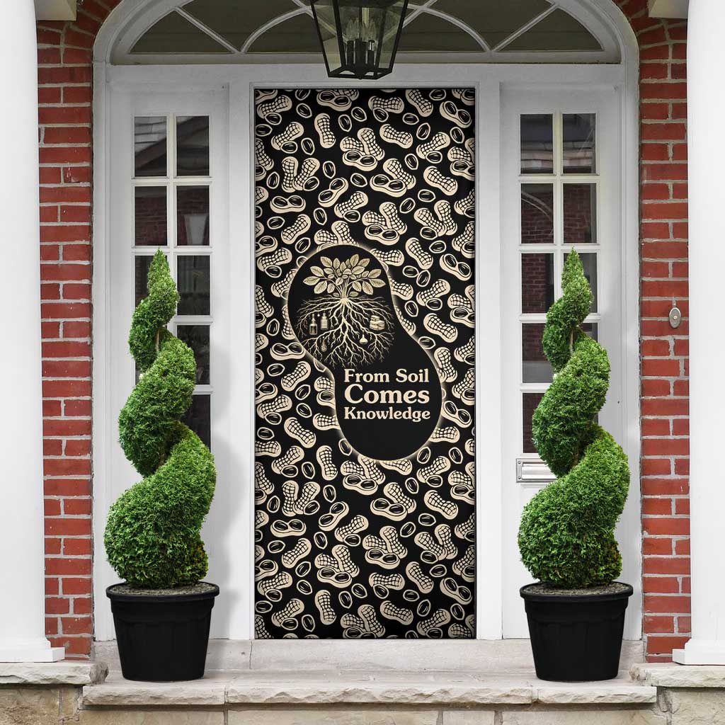 George Washington Carver Door Cover Peanut From Soil Comes Knowledge Quote and Agricultural Roots - Wonder Print Shop