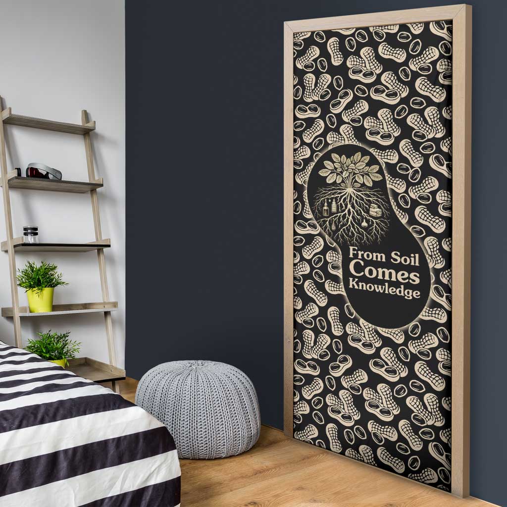 George Washington Carver Door Cover Peanut From Soil Comes Knowledge Quote and Agricultural Roots - Wonder Print Shop