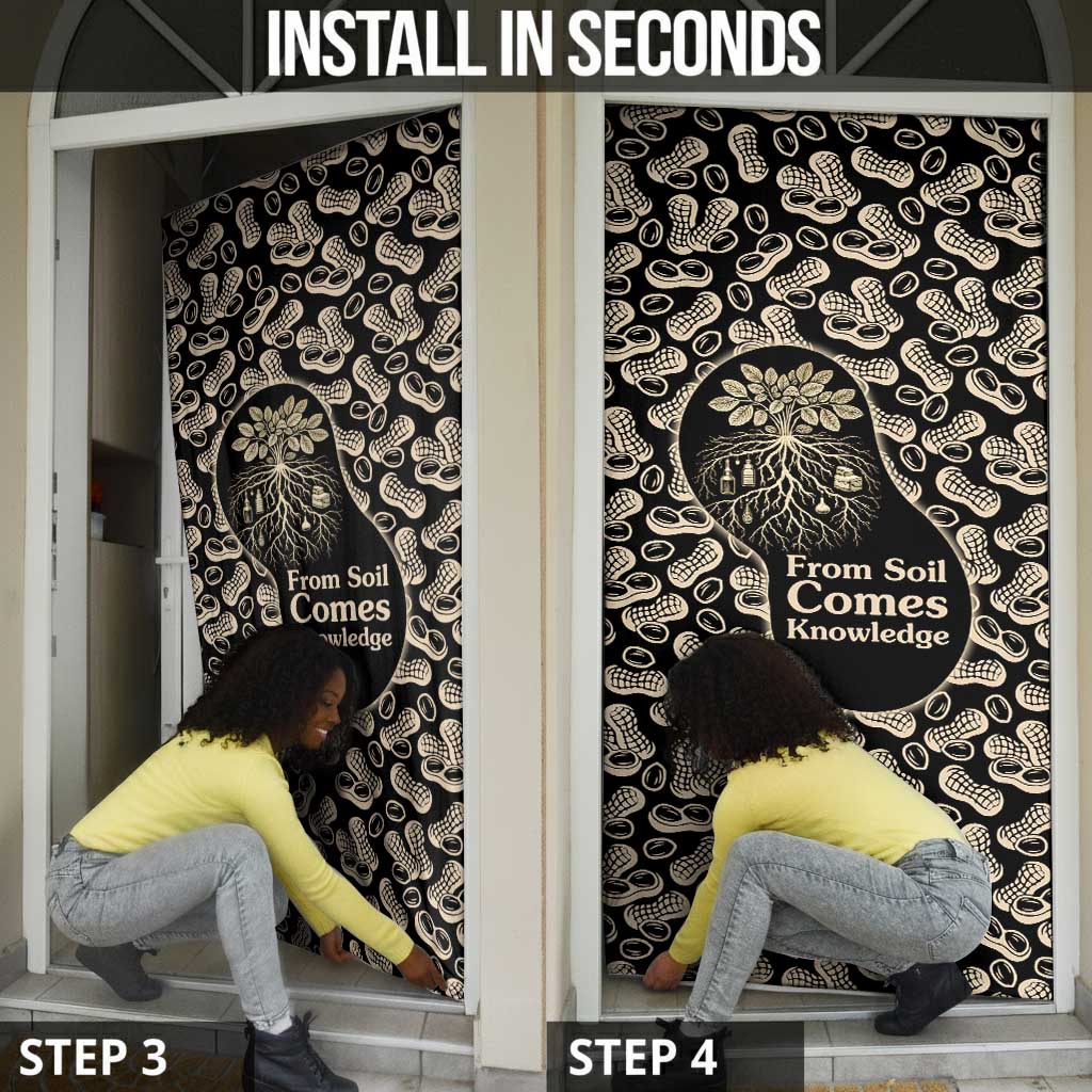 George Washington Carver Door Cover Peanut From Soil Comes Knowledge Quote and Agricultural Roots - Wonder Print Shop