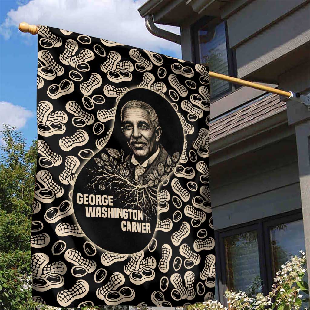 George Washington Carver Garden Flag Peanut From Soil Comes Knowledge Quote and Agricultural Roots - Wonder Print Shop