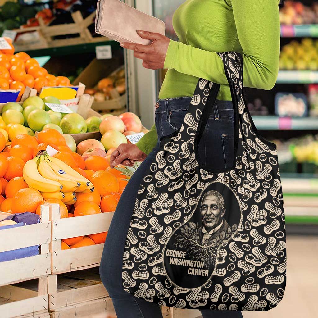 George Washington Carver Grocery Bag Peanut From Soil Comes Knowledge Quote and Agricultural Roots - Wonder Print Shop