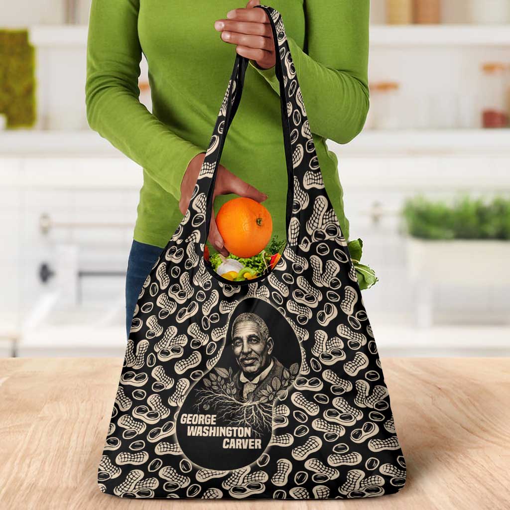 George Washington Carver Grocery Bag Peanut From Soil Comes Knowledge Quote and Agricultural Roots - Wonder Print Shop