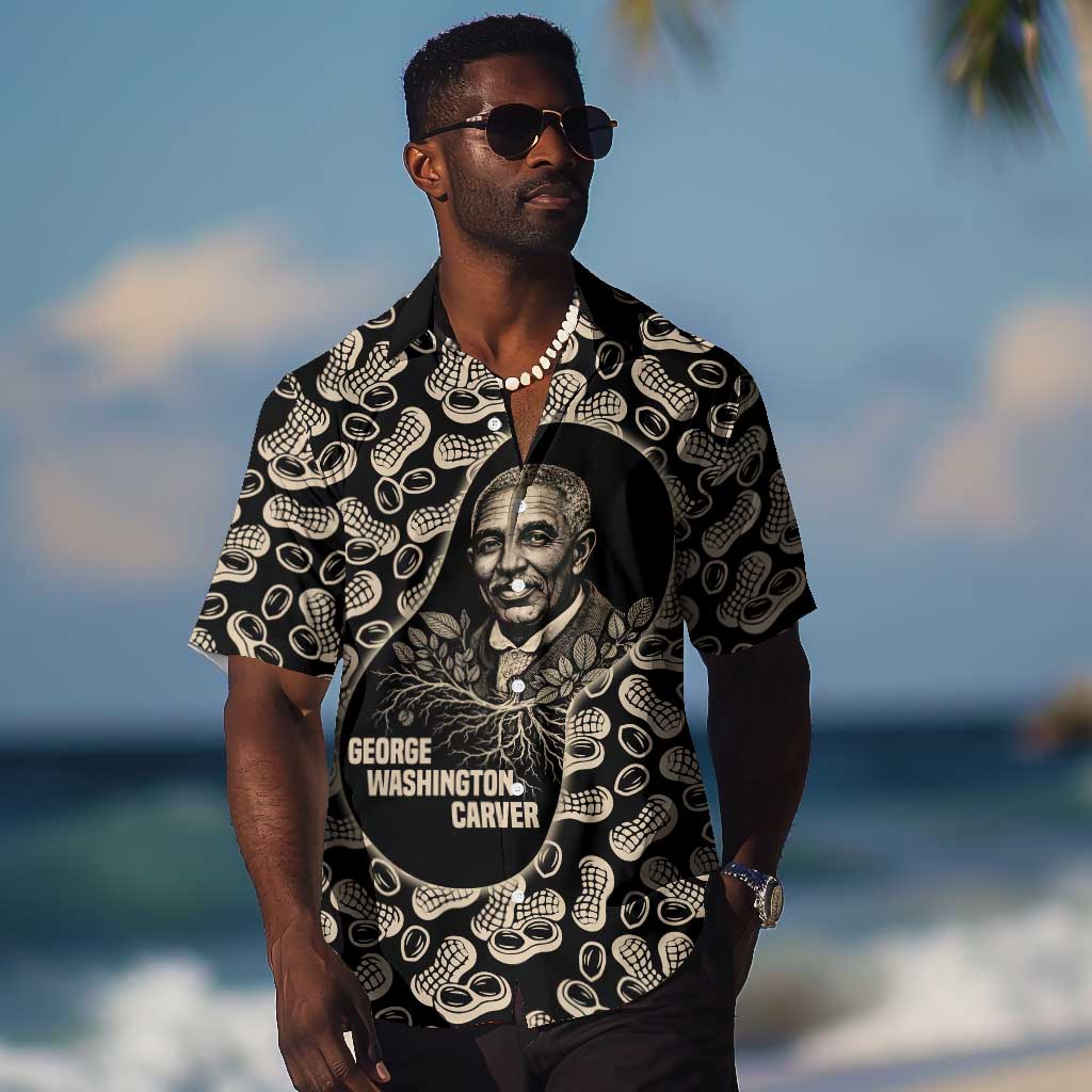 George Washington Carver Hawaiian Shirt Peanut From Soil Comes Knowledge Quote and Agricultural Roots - Wonder Print Shop