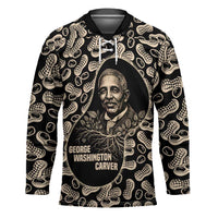 George Washington Carver Hockey Jersey Peanut From Soil Comes Knowledge Quote and Agricultural Roots - Wonder Print Shop