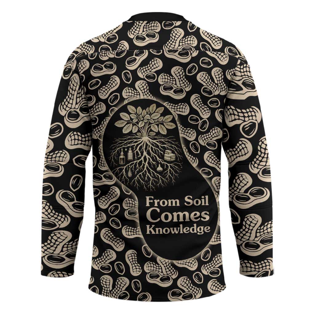 George Washington Carver Hockey Jersey Peanut From Soil Comes Knowledge Quote and Agricultural Roots - Wonder Print Shop