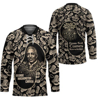 George Washington Carver Hockey Jersey Peanut From Soil Comes Knowledge Quote and Agricultural Roots - Wonder Print Shop