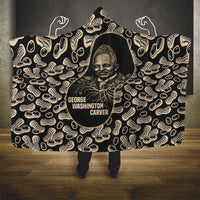 George Washington Carver Hooded Blanket Peanut From Soil Comes Knowledge Quote and Agricultural Roots - Wonder Print Shop