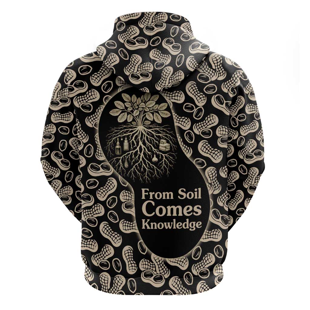 George Washington Carver Hoodie Peanut From Soil Comes Knowledge Quote and Agricultural Roots - Wonder Print Shop