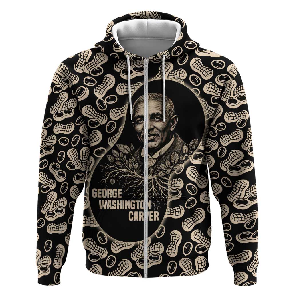 George Washington Carver Hoodie Peanut From Soil Comes Knowledge Quote and Agricultural Roots - Wonder Print Shop
