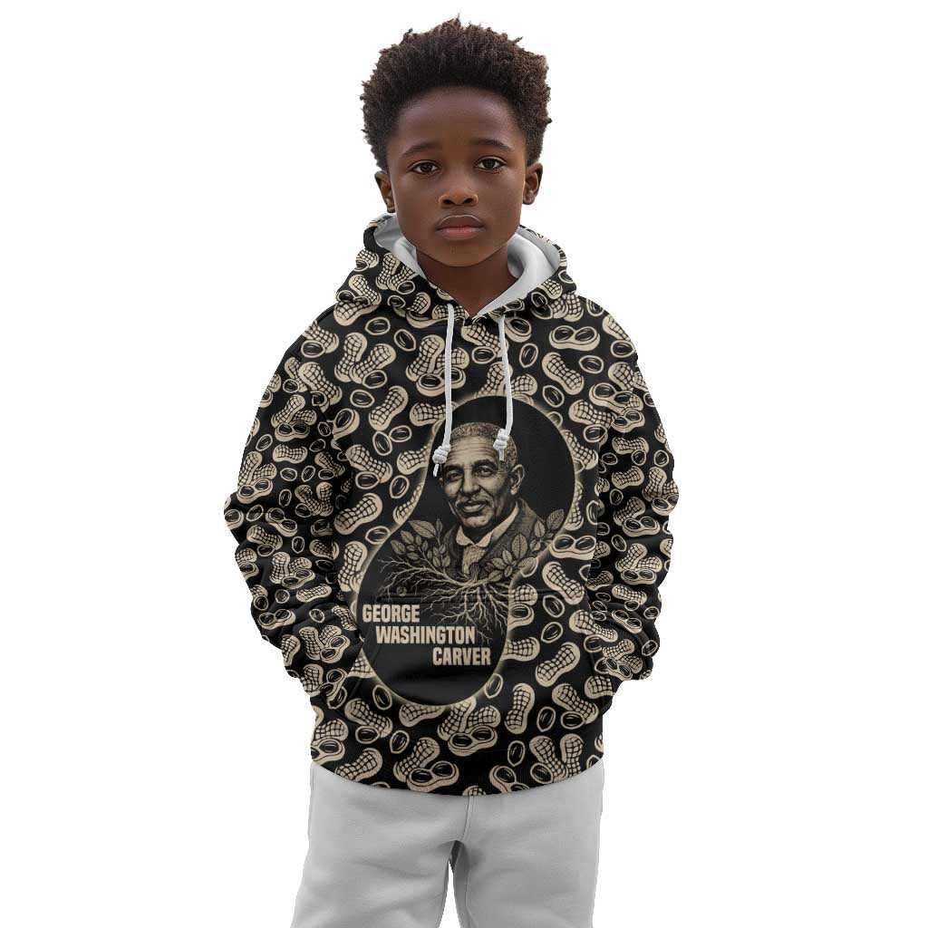 George Washington Carver Kid Hoodie Peanut From Soil Comes Knowledge Quote and Agricultural Roots - Wonder Print Shop