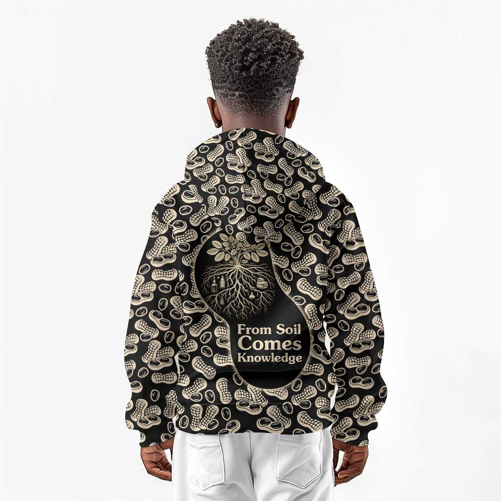 George Washington Carver Kid Hoodie Peanut From Soil Comes Knowledge Quote and Agricultural Roots - Wonder Print Shop