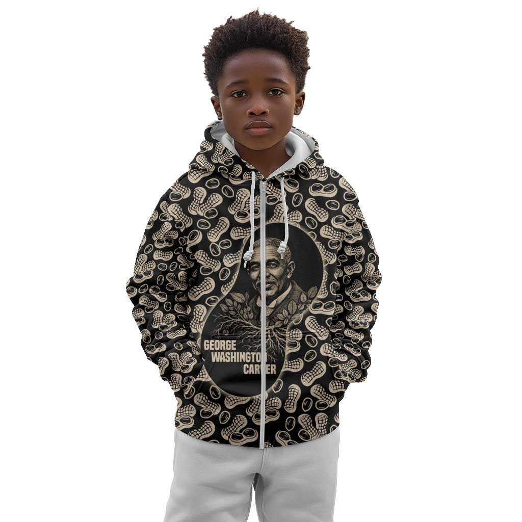 George Washington Carver Kid Hoodie Peanut From Soil Comes Knowledge Quote and Agricultural Roots - Wonder Print Shop