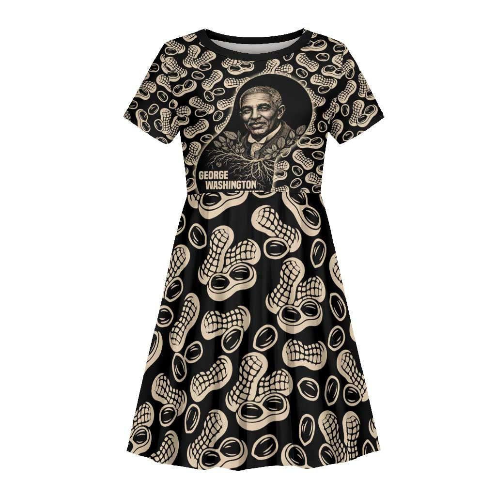 George Washington Carver Kid Short Sleeve Dress Peanut From Soil Comes Knowledge Quote and Agricultural Roots - Wonder Print Shop