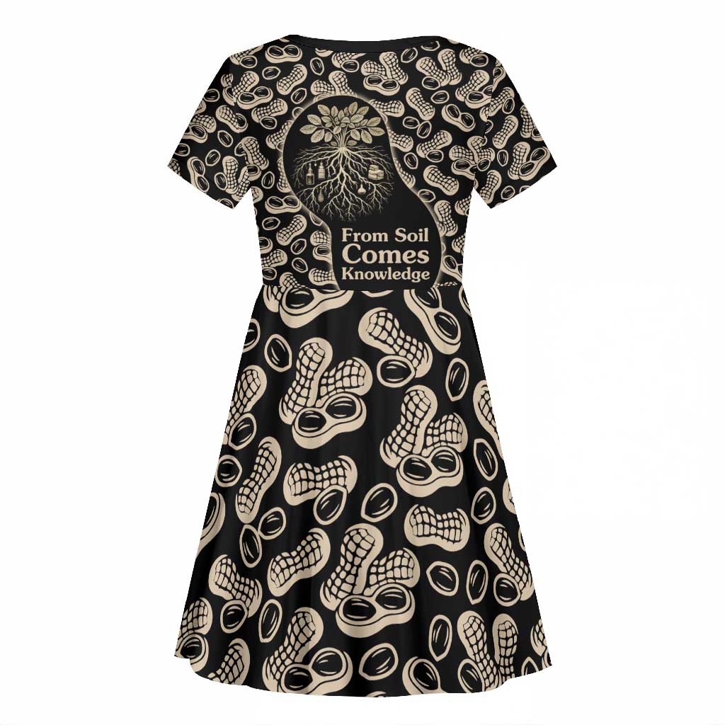 George Washington Carver Kid Short Sleeve Dress Peanut From Soil Comes Knowledge Quote and Agricultural Roots - Wonder Print Shop