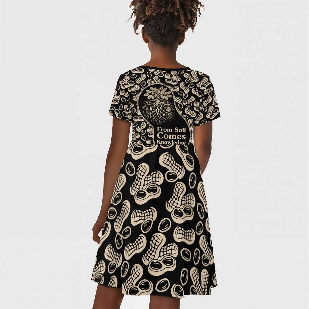 George Washington Carver Kid Short Sleeve Dress Peanut From Soil Comes Knowledge Quote and Agricultural Roots - Wonder Print Shop