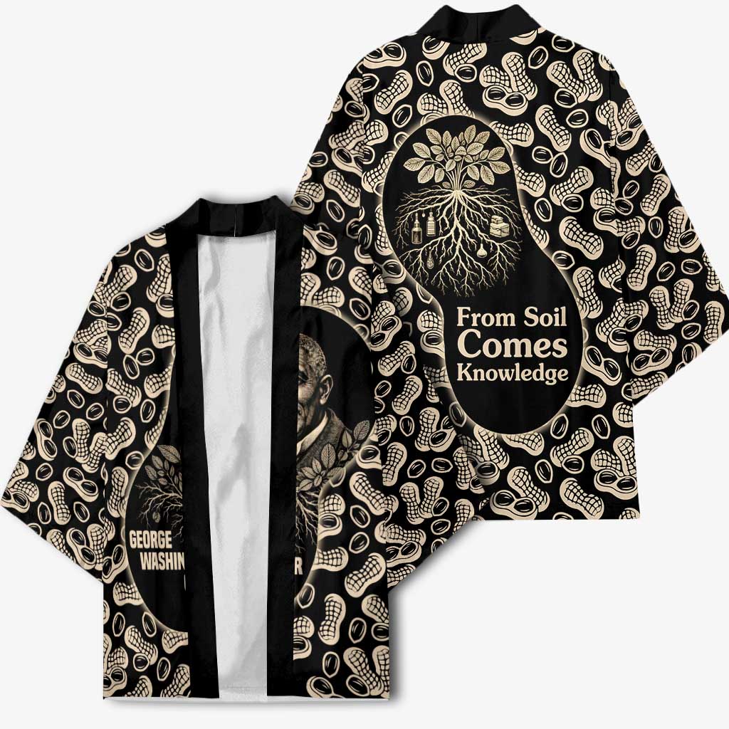 George Washington Carver Kimono Peanut From Soil Comes Knowledge Quote and Agricultural Roots - Wonder Print Shop