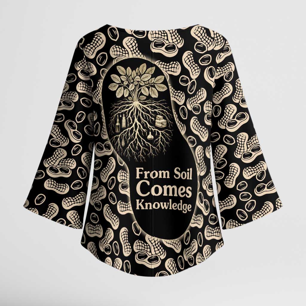 George Washington Carver Kimono Sleeve Blouse Peanut From Soil Comes Knowledge Quote and Agricultural Roots - Wonder Print Shop