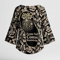 George Washington Carver Kimono Sleeve Blouse Peanut From Soil Comes Knowledge Quote and Agricultural Roots - Wonder Print Shop