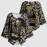 George Washington Carver Kimono Sleeve Blouse Peanut From Soil Comes Knowledge Quote and Agricultural Roots - Wonder Print Shop