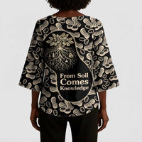 George Washington Carver Kimono Sleeve Blouse Peanut From Soil Comes Knowledge Quote and Agricultural Roots - Wonder Print Shop