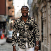 George Washington Carver Long Sleeve Button Shirt Peanut From Soil Comes Knowledge Quote and Agricultural Roots - Wonder Print Shop