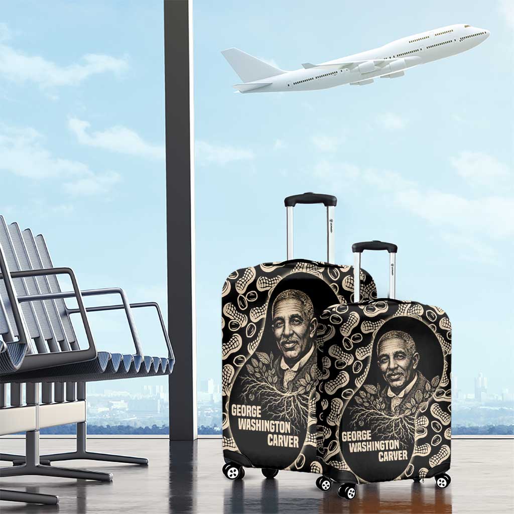 George Washington Carver Luggage Cover Peanut From Soil Comes Knowledge Quote and Agricultural Roots - Wonder Print Shop