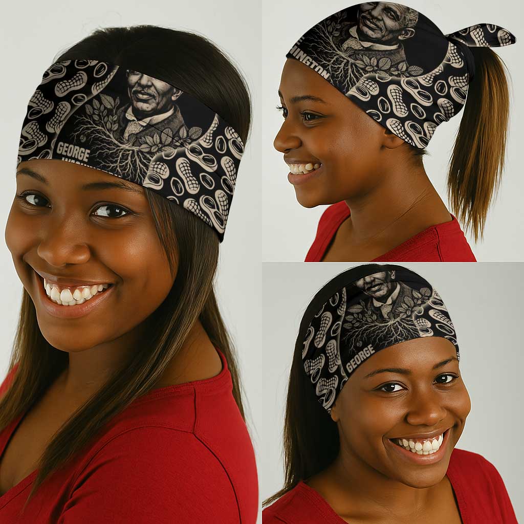 George Washington Carver Neck Gaiter Peanut From Soil Comes Knowledge Quote and Agricultural Roots - Wonder Print Shop