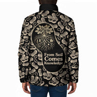 George Washington Carver Padded Jacket Peanut From Soil Comes Knowledge Quote and Agricultural Roots - Wonder Print Shop