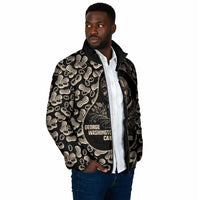 George Washington Carver Padded Jacket Peanut From Soil Comes Knowledge Quote and Agricultural Roots - Wonder Print Shop