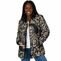George Washington Carver Padded Jacket Peanut From Soil Comes Knowledge Quote and Agricultural Roots - Wonder Print Shop