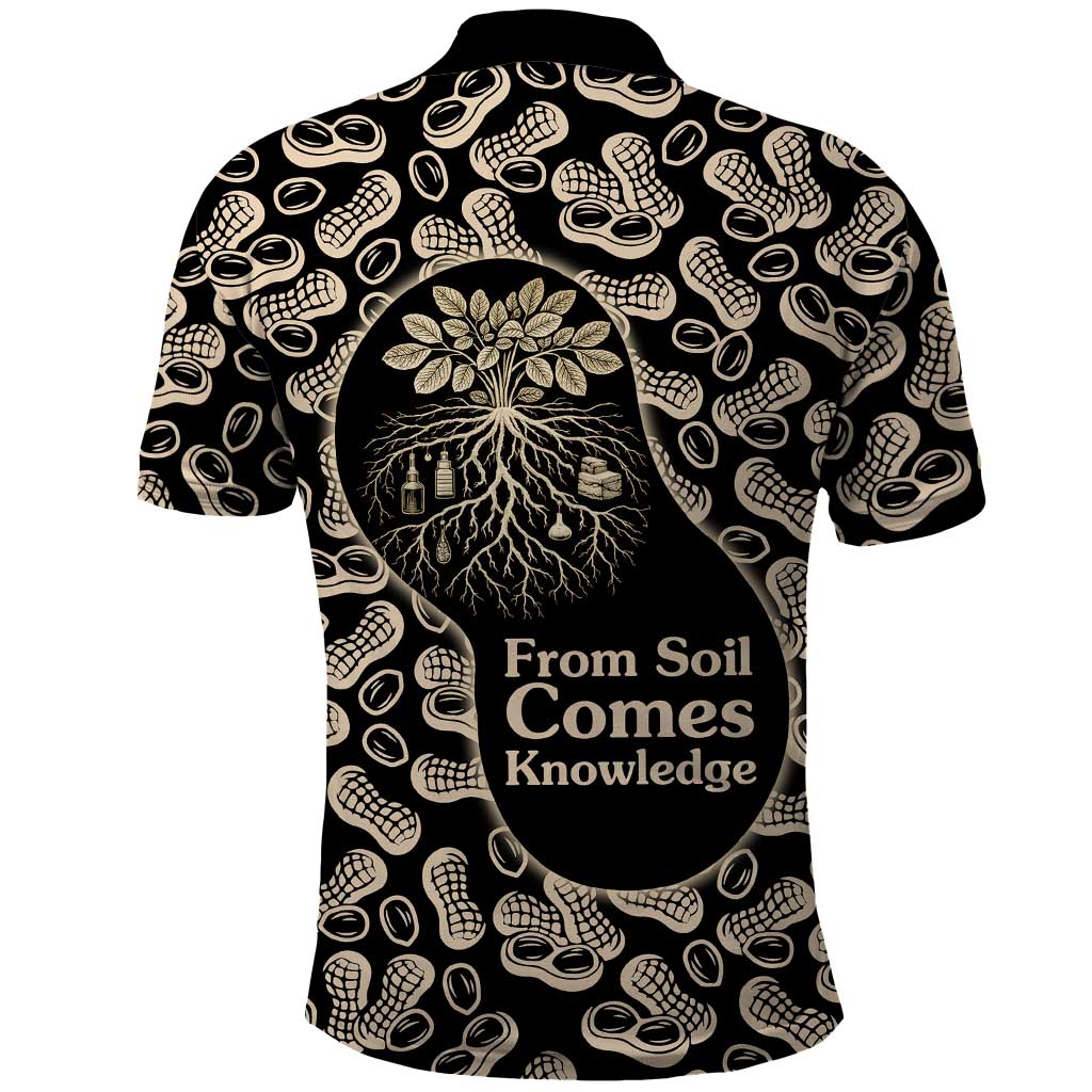 George Washington Carver Polo Shirt Peanut From Soil Comes Knowledge Quote and Agricultural Roots - Wonder Print Shop