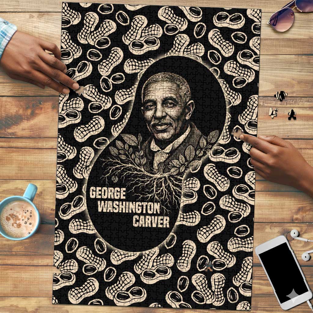 George Washington Carver Puzzle Peanut From Soil Comes Knowledge Quote and Agricultural Roots - Wonder Print Shop