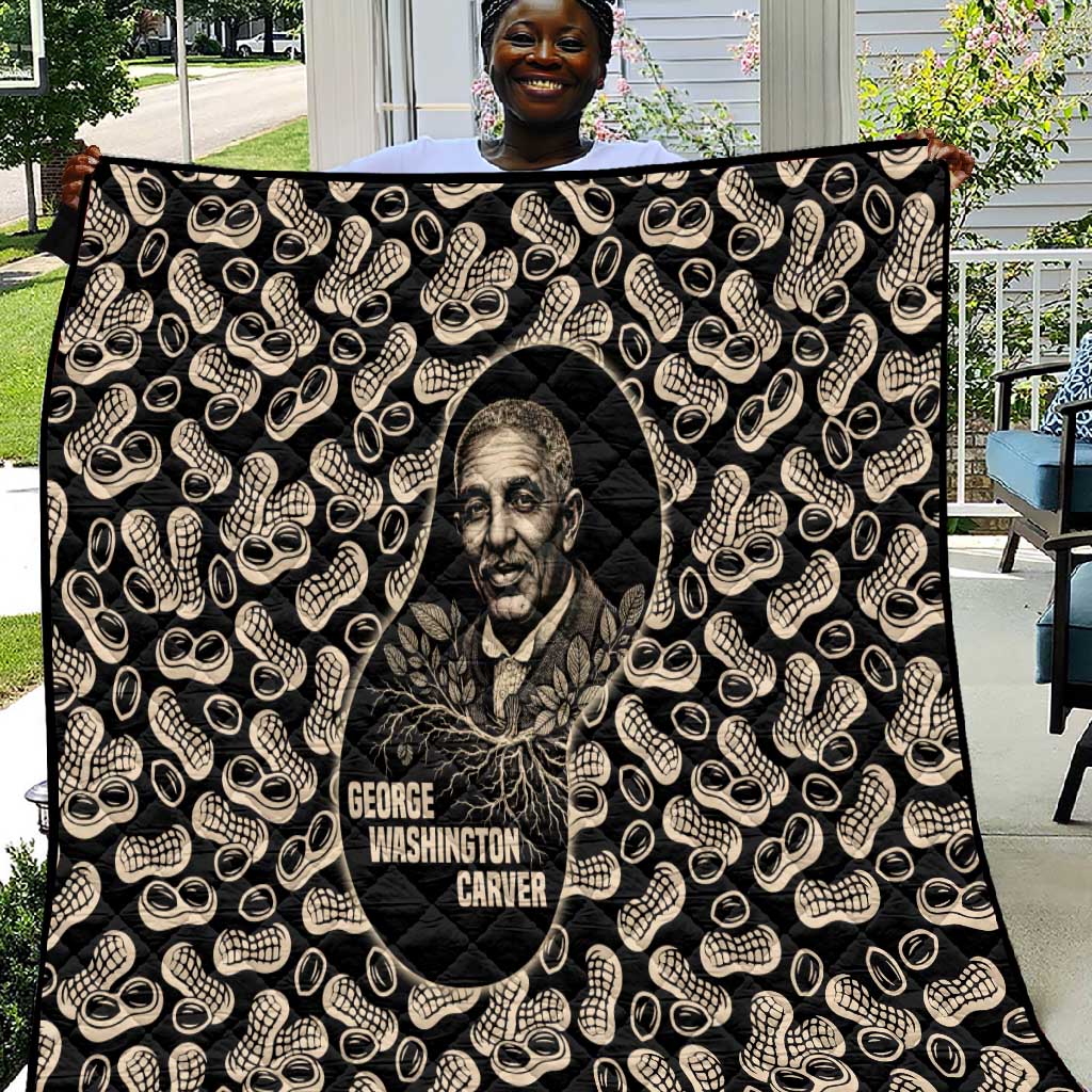 George Washington Carver Quilt Peanut From Soil Comes Knowledge Quote and Agricultural Roots - Wonder Print Shop