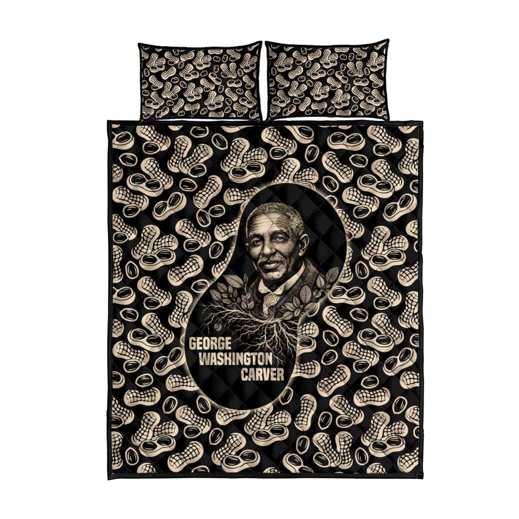 George Washington Carver Quilt Bed Set Peanut From Soil Comes Knowledge Quote and Agricultural Roots - Wonder Print Shop