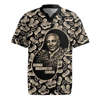 George Washington Carver Rugby Jersey Peanut From Soil Comes Knowledge Quote and Agricultural Roots - Wonder Print Shop
