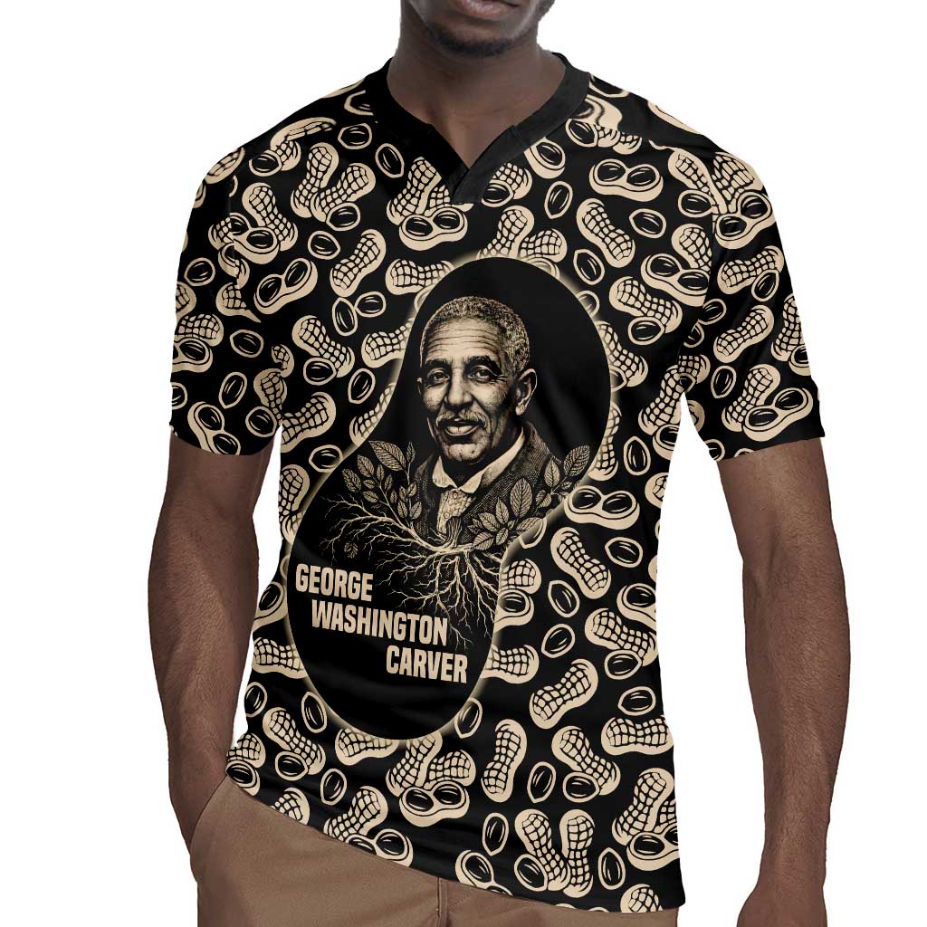 George Washington Carver Rugby Jersey Peanut From Soil Comes Knowledge Quote and Agricultural Roots - Wonder Print Shop