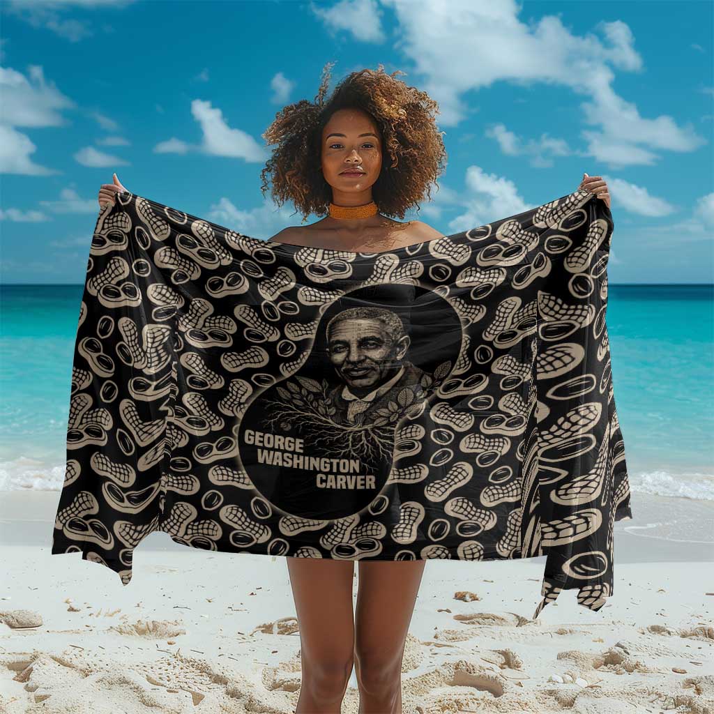 George Washington Carver Sarong Peanut From Soil Comes Knowledge Quote and Agricultural Roots - Wonder Print Shop