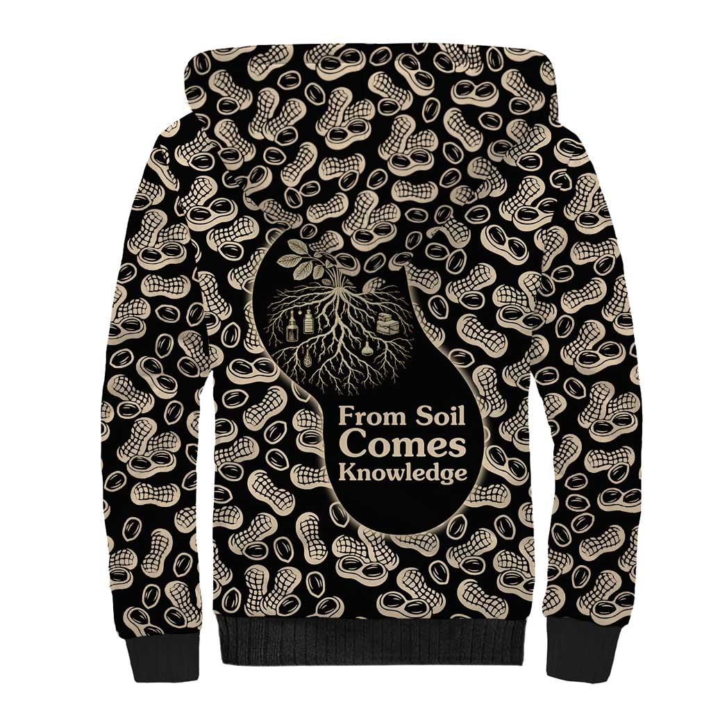 George Washington Carver Sherpa Hoodie Peanut From Soil Comes Knowledge Quote and Agricultural Roots - Wonder Print Shop