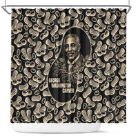 George Washington Carver Shower Curtain Peanut From Soil Comes Knowledge Quote and Agricultural Roots - Wonder Print Shop