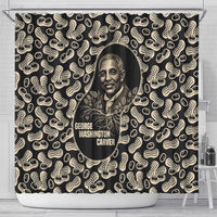 George Washington Carver Shower Curtain Peanut From Soil Comes Knowledge Quote and Agricultural Roots - Wonder Print Shop
