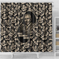 George Washington Carver Shower Curtain Peanut From Soil Comes Knowledge Quote and Agricultural Roots - Wonder Print Shop