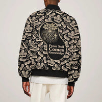 George Washington Carver Sleeve Zip Bomber Jacket Peanut From Soil Comes Knowledge Quote and Agricultural Roots - Wonder Print Shop