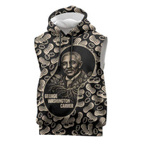 George Washington Carver Sleeveless Hoodie Peanut From Soil Comes Knowledge Quote and Agricultural Roots - Wonder Print Shop