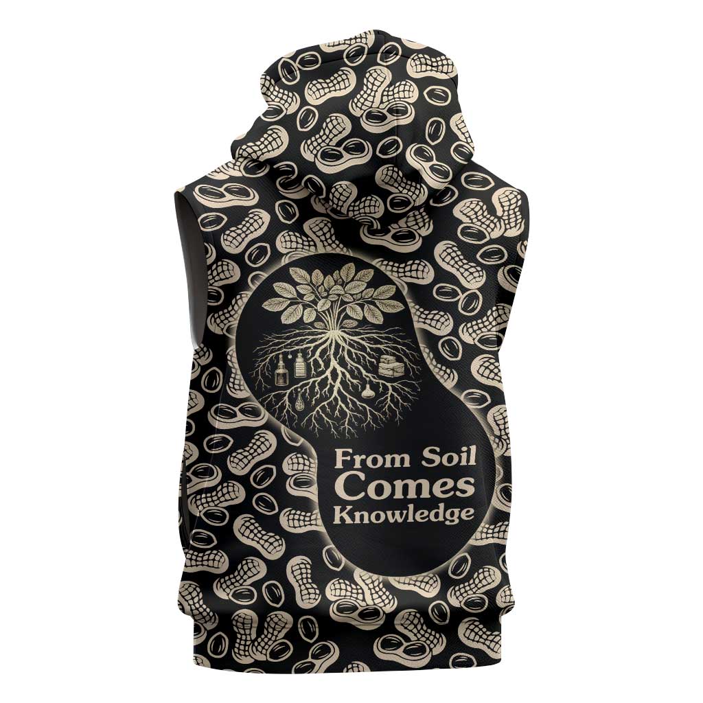 George Washington Carver Sleeveless Hoodie Peanut From Soil Comes Knowledge Quote and Agricultural Roots - Wonder Print Shop