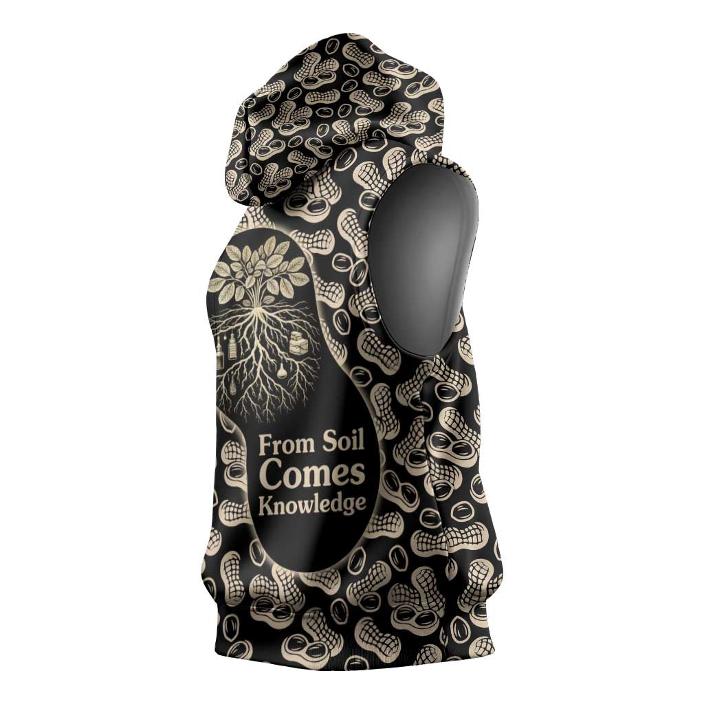 George Washington Carver Sleeveless Hoodie Peanut From Soil Comes Knowledge Quote and Agricultural Roots - Wonder Print Shop