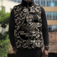 George Washington Carver Sleeveless Puffer Jacket Peanut From Soil Comes Knowledge Quote and Agricultural Roots - Wonder Print Shop