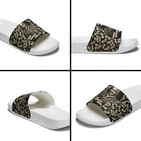 George Washington Carver Slide Sandals Peanut From Soil Comes Knowledge Quote and Agricultural Roots - Wonder Print Shop