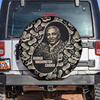 George Washington Carver Spare Tire Cover Peanut From Soil Comes Knowledge Quote and Agricultural Roots - Wonder Print Shop