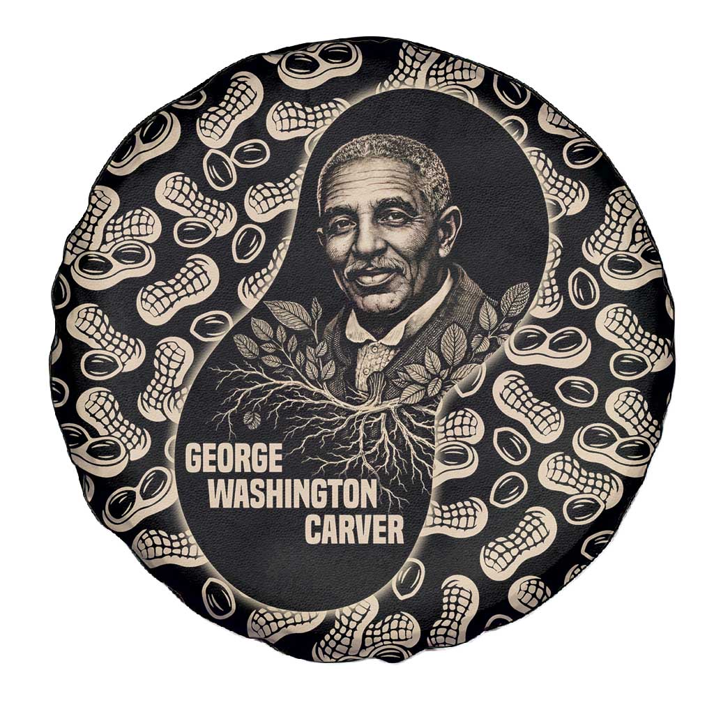 George Washington Carver Spare Tire Cover Peanut From Soil Comes Knowledge Quote and Agricultural Roots - Wonder Print Shop