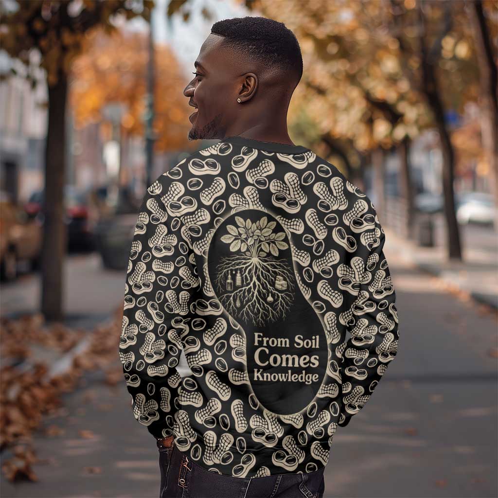 George Washington Carver Sweatshirt Peanut From Soil Comes Knowledge Quote and Agricultural Roots - Wonder Print Shop